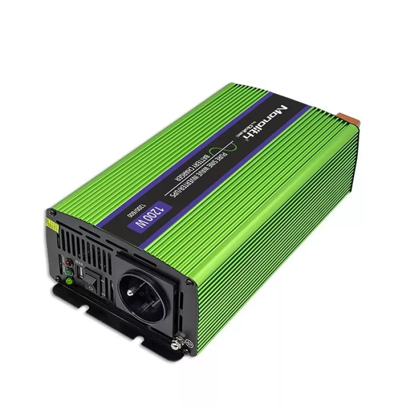 Auto-Wechselrichter Qoltec Monolith 1200 W Grün 12 V