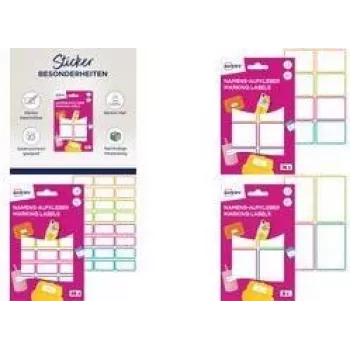 Namensaufkleber AVERY NAME16C sortierte Farben – Packung mit selbstklebenden Namensaufklebern