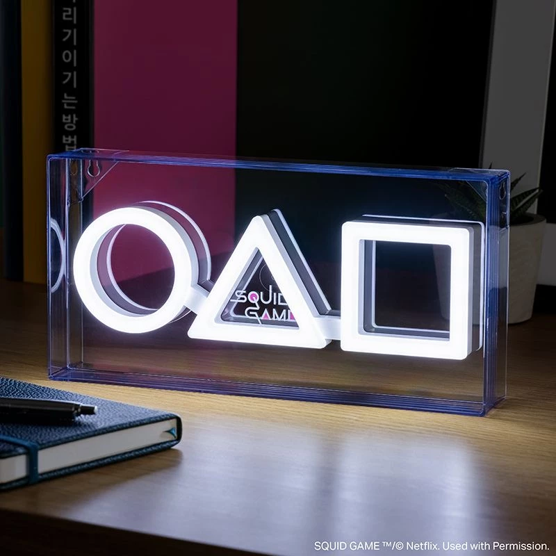 Tisch- und Pendelleuchte Paladone LED Neon Light Squid Game Design PP13775SG