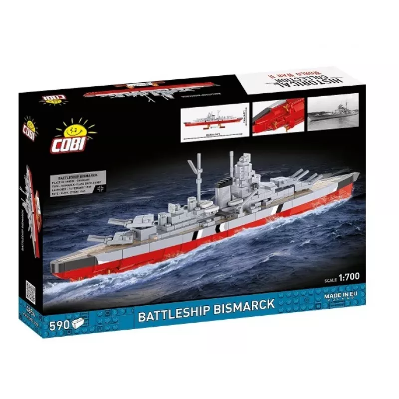 Bausatz Cobi Schlachtschiff Bismarck Modell, 590 Teile