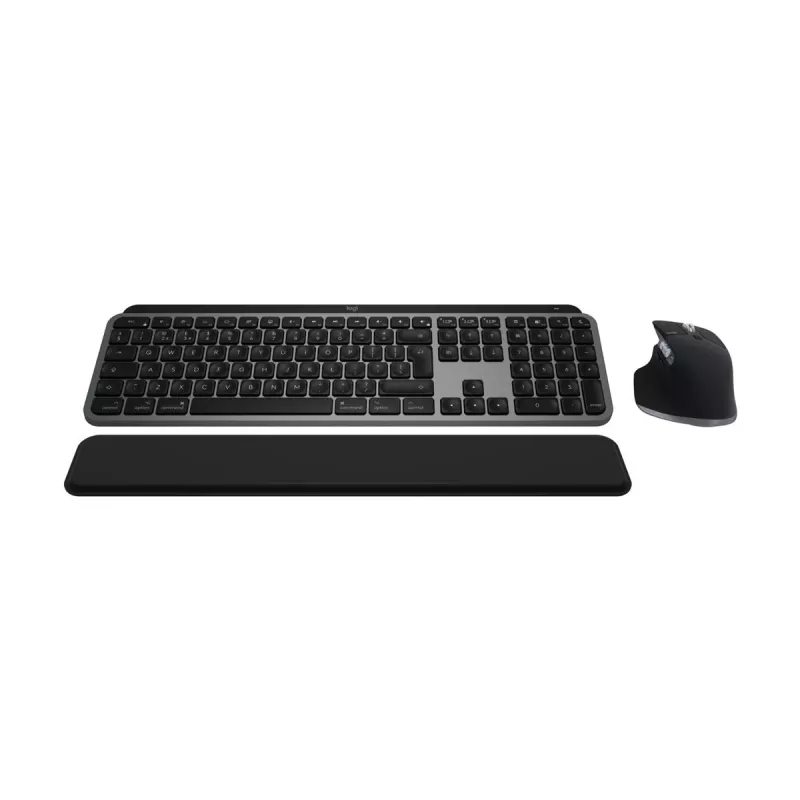 Logitech MX Keys S Combo für Mac, kabellos, DE-Layout Tastatur und Maus-Set, macOS-optimierte Tasten und Funktionen