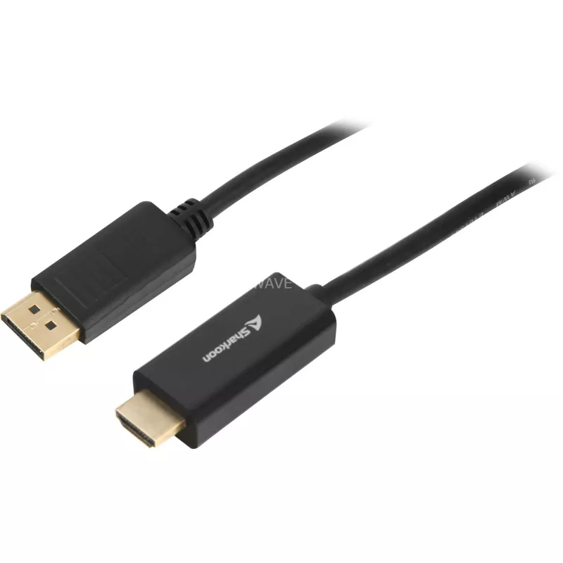 Sharkoon SHA Displayport 1.2 auf HDMI 4K bk 3,0m AKTIV 4Kx2K 60Hz