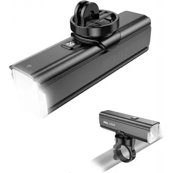 Rockbros RHL1000 24610002001 1000 lm Front-Fahrradlicht + USB-C auf USB-A Kabel, schwarz