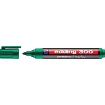 Permanentmarker Edding 300 — Grüne Spitze, 1,5 mm Strichstärke, 10er-Pack