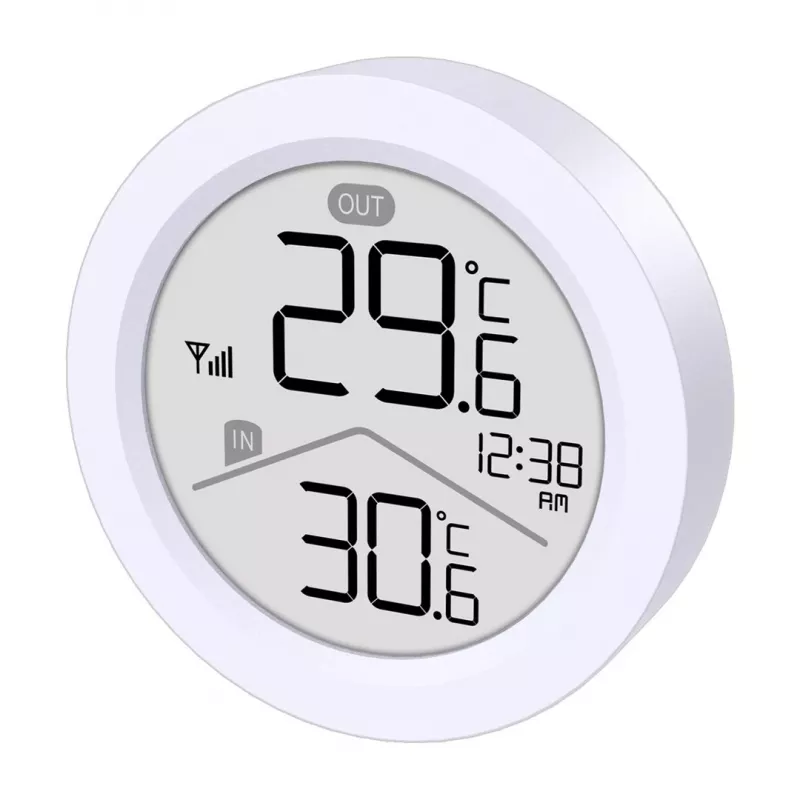 GreenBlue Funk-Wetterstation, IN/OUT Temperatur, Uhr, °C/°F wählbar, Reichweite bis 60 m, GB162