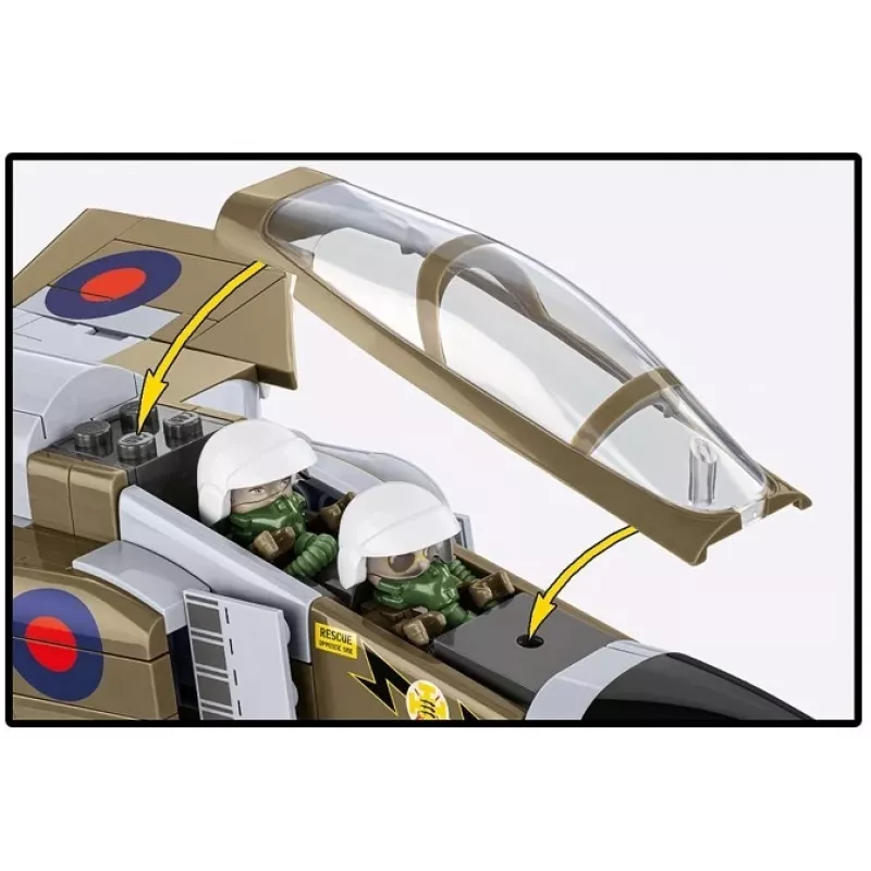 Cobi Blocks F-4M Phantom II Militärflugzeug-Modell, 728-teiliges Konstruktionsset