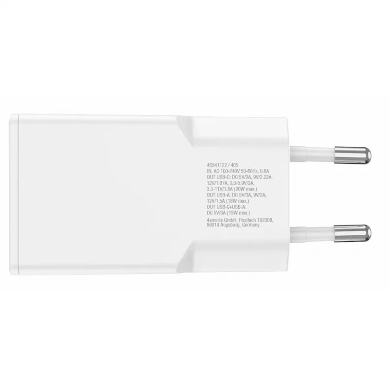 Ladegerät 4smarts 541122 Innen AC Schnellladen Smartphone Tablet Weiß