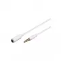 Wentronic Goobay 3,5mm Klinken-Verlängerungskabel, Weiß, 3 m - Klinkenstecker 3,5 mm (4-polig, Stereo) > Klinkenbuchse 3,5 mm (4-polig, Stereo) (62363)