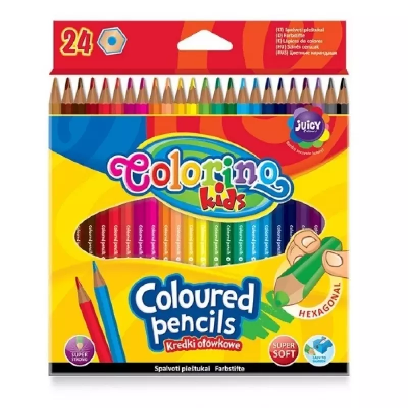 Colorino Kids Sechskant-Buntstifte 24 Farben