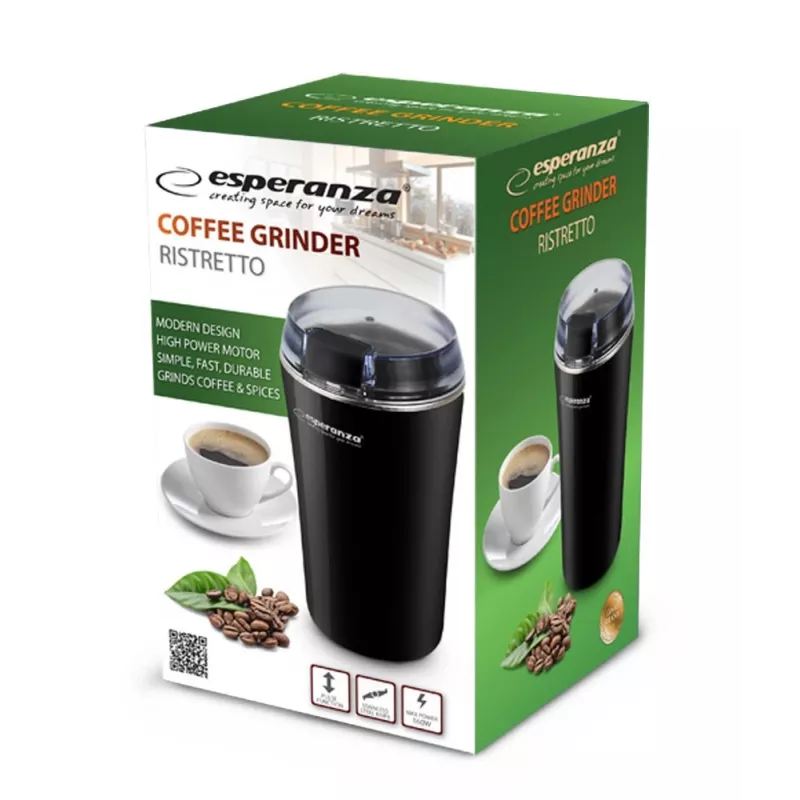 Kaffeemühle mit Schlagmesser ESPERANZA EKC008K — 160 W, 70 g Kapazität, schwarz