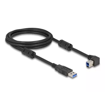 DeLOCK USB-Kabel Typ-A-Stecker auf Typ-B-Stecker 90° links abgewinkelt 2 m