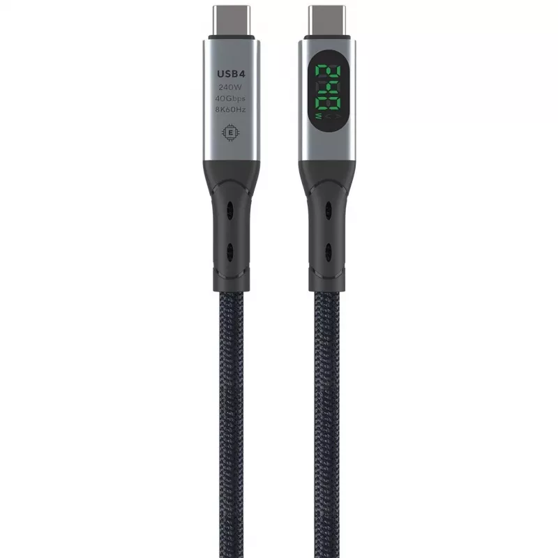 USB-Kabel 4smarts 541438 USB4 Gen 2x2 1,5 m USB-C Schwarz Grau