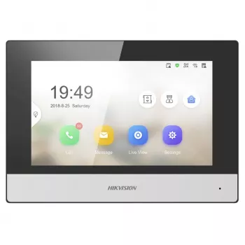 Hikvision DS-KH6320-WTE1 Video-Türsprechanlage 17,8 cm (7 inch) Schwarz, Silber