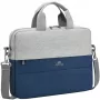 Laptop-Tasche Rivacase Prater für 10,1 Zoll–14 Zoll Laptops, Grau/Dunkelblau