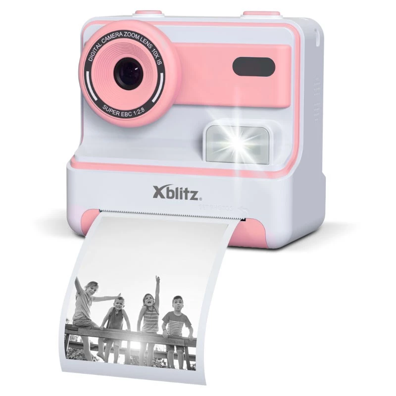 Xblitz FLASH PINK Sofortbildkamera mit Thermodrucker für Kinder
