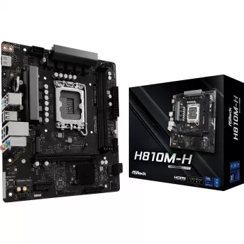 Motherboard ASROCK H810M‑X micro ATX Intel H810 LGA 1851 DDR5 2× DIMM 128GB M.2 2.5GbE HDMI DisplayPort