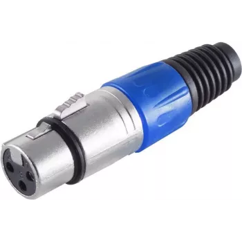 XLR-Steckverbinder ShiverPeaks BS55022-B — 3-polig Buchse, blaues Gehäuse