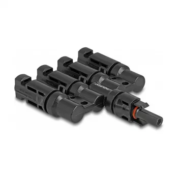 Solarpanel-Steckverbinder DeLOCK DL4 1 x Buchse auf 4 x Stecker schwarz