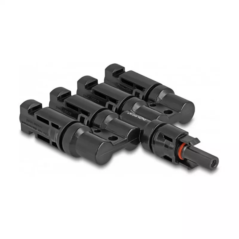 Solarpanel-Steckverbinder DeLOCK DL4 1 x Buchse auf 4 x Stecker schwarz