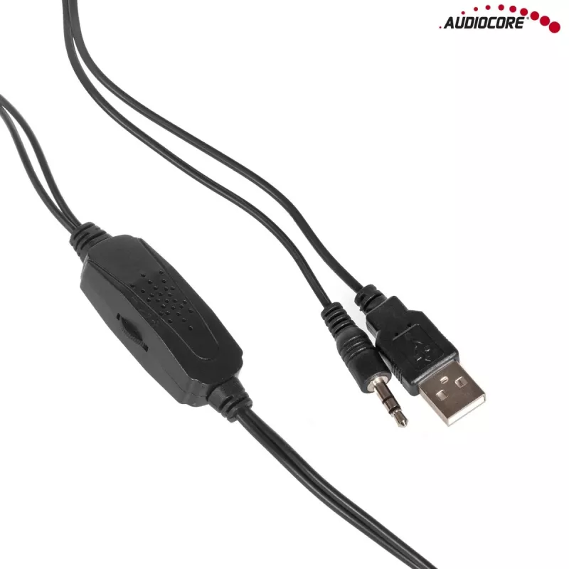Lautsprecher Audiocore AC865, 2-Wege kabelgebunden, 2.0 Kanäle, 3 W, schwarz