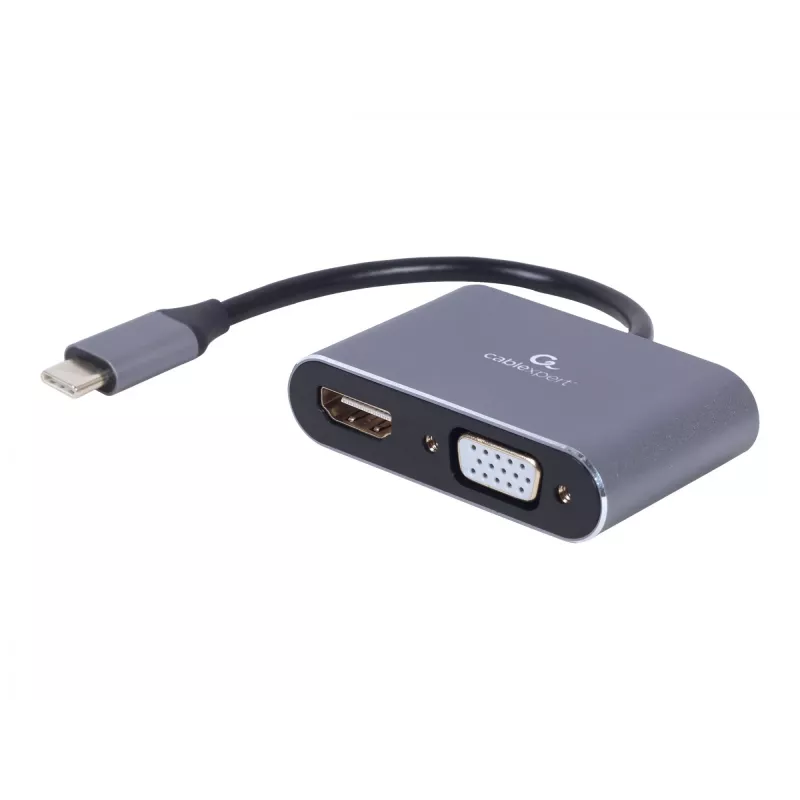 Cablexpert A-USB3C-HDMIVGA-01 USB-Grafikadapter Grau
