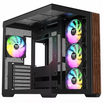 Mid-Tower-Gehäuse THERMALTAKE Midi Thermaltake S380 TG ARGB Schwarz mit gehärtetem Glas und ARGB-Beleuchtung