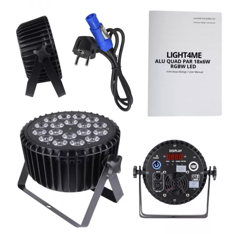 LIGHT4ME ALU QUAD PAR 18x6W RGBW - Bühnen-Spotlight