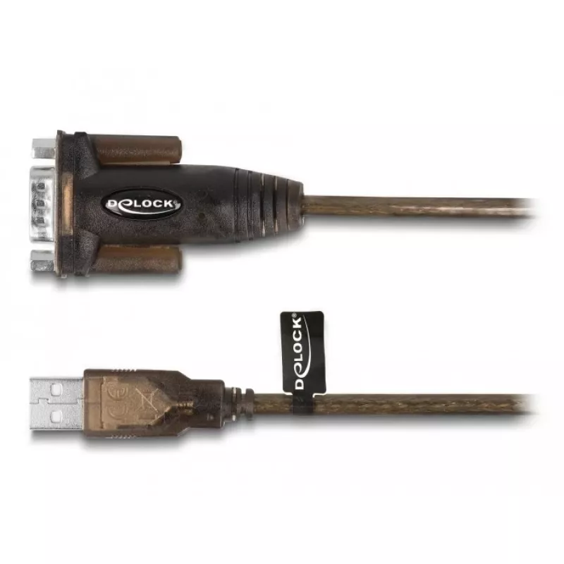 DeLOCK Adapter USB 2.0 Typ-A auf Seriell RS-232 D-Sub 9-polig Stecker 1,5 m