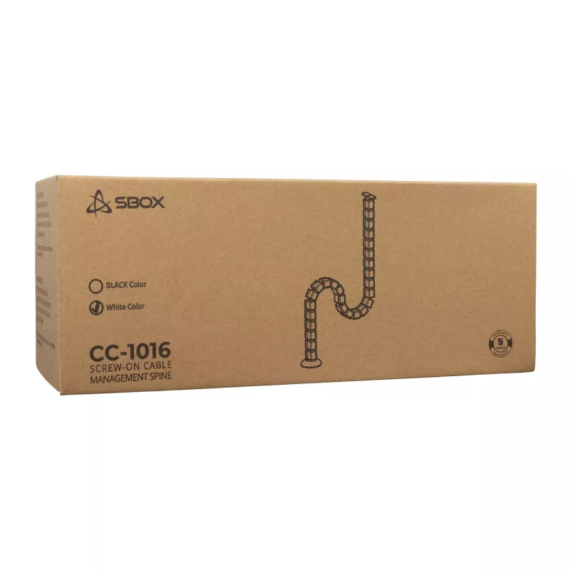 Kabelmanagement SBOX CC-1016W weiß, 16 Schlitze für Netzwerk- und Stromkabel