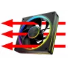 Gehäuselüfter MODECOM VOLCANO LOOP 120 ARGB Reverse Fan Schwarz 120 mm PWM 400–1400 RPM ARGB-Header