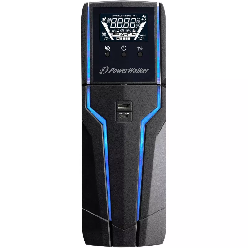 PowerWalker VI 1000 GXB - USV - Wechselstrom 162 - 290 V - 600 Watt - 1000 VA - 9 Ah - USB - Ausgangsanschlüsse 4