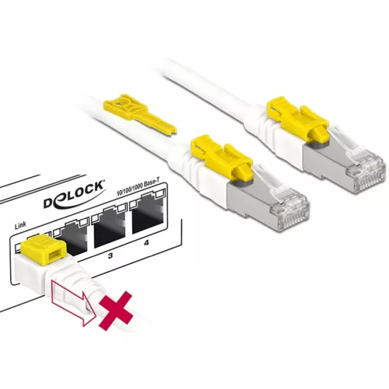 Netzwerkkabel DeLOCK 85335 RJ-45 Cat6a 5m Weiß