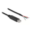DELOCK Adapterkabel USB 2.0 Typ-A auf seriell RS-485 2 m Schwarz