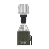Thermoflasche THERMOS TH-170028 470 ml, vakuumisolierter Edelstahl, olivgrün, 24 h heiß/kalt