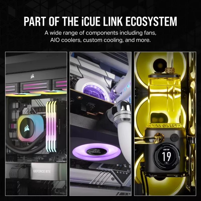 Lüfter Corsair iCUE LINK RX140 RGB 14 cm Weiß 300–1700 RPM