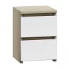 Topeshop M2 SONOMA MIX nightstand/Nachttisch 2 Schublade(s) Eiche, weiß