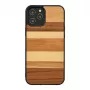 man and wood Handyhülle für iPhone 12 / 12 Pro — schwarzer Sand