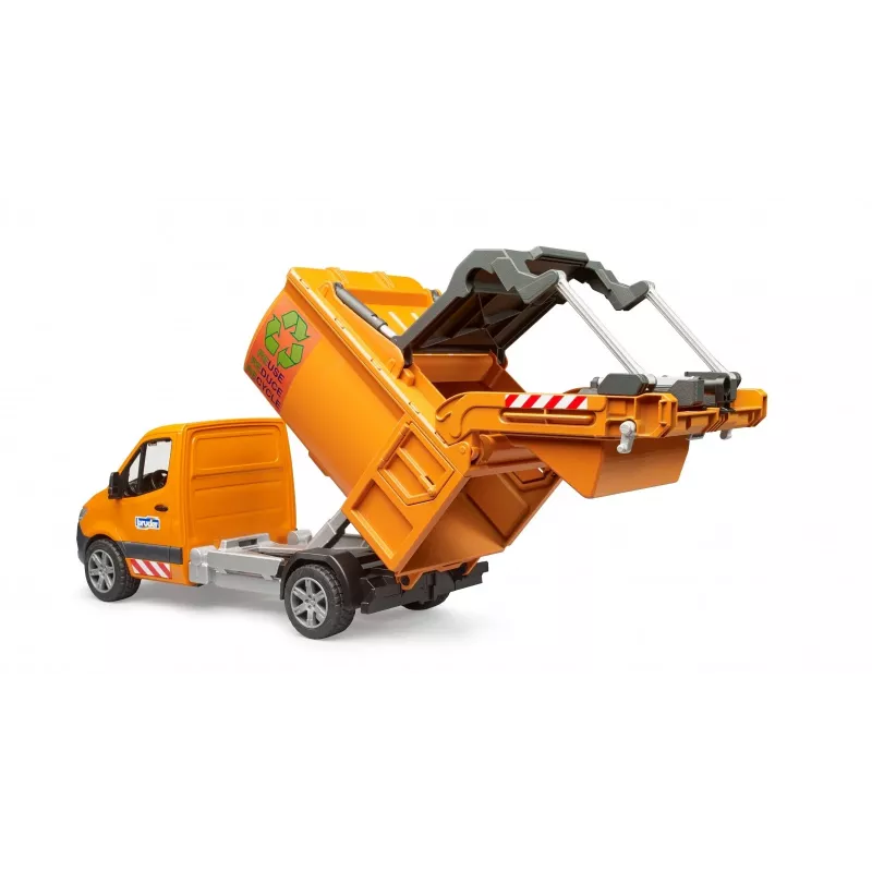 BRUDER Modellfahrzeug MB Sprinter Müllwagen BR-02682, maßstabsgetreue Spielzeugreplik