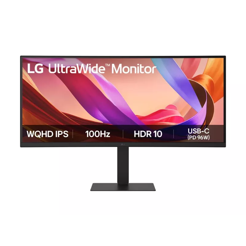 LG 34 Zoll 21:9 UltraWide WQHD (3440x1440) IPS Monitor HDR10 mit sRGB 99% (typ.), All-in-One USB-C-Konnektivität