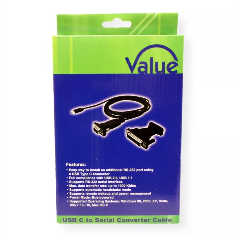 ROTRONIC-SECOMP VALUE - Serieller Adapter - USB-C - RS-232 x 1