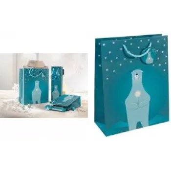 Geschenktüte Sigel GT052 Blau 260x120x330 mm