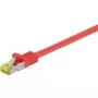 Wentronic GoobayCat.7 Rohkabel Patchkabel, S/FTP (PiMF), Rot, 0,25 m - LSZH halogenfrei, Kupfer, RJ45-Stecker (91571)