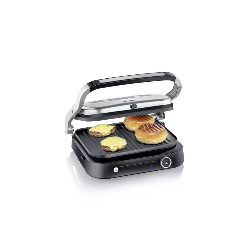 Kontaktgrill SEVINI Pro, KG 2395 (Silber/schwarz, 1.800 Watt)