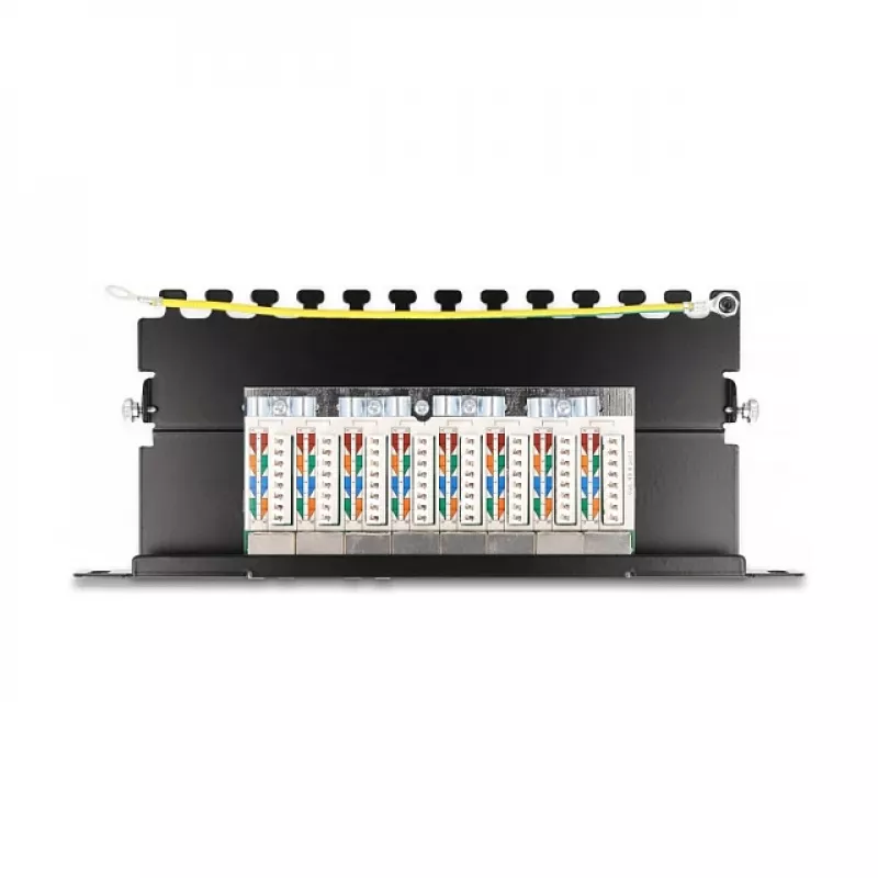 DeLOCK Patch Panel 10 Zoll 8 Port Cat.6A 0,5U schwarz