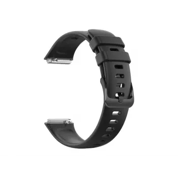 Silikon-Armband FIXED für Huawei Band 8/9/10 – Schwarz, austauschbares hautfreundliches Armband
