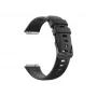 Silikon-Armband FIXED für Huawei Band 8/9/10 – Schwarz, austauschbares hautfreundliches Armband