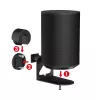 Wandhalterung MACLEAN MC-495 für 2x Sonos ERA Lautsprecher, verstellbarer Winkel, robust