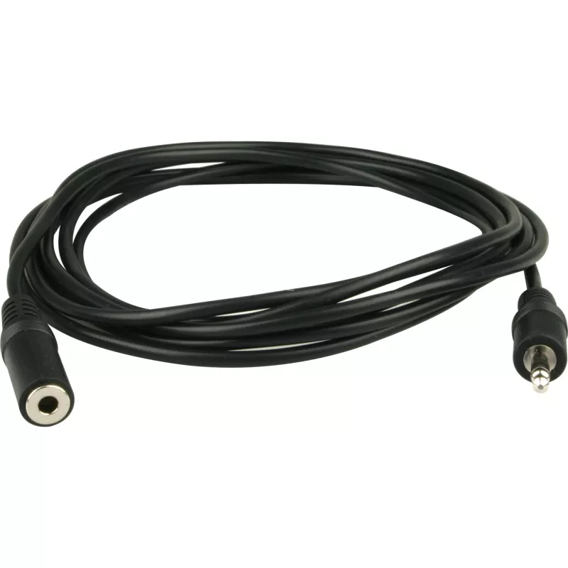 Wentronic Goobay 3,5 mm Klinken-Verlängerungskabel, Schwarz, 3 m – 3,5 mm Klinkenstecker (3-polig, Stereo) > 3,5 mm Klinkenbuchse (3-polig, Stereo) (50432)
