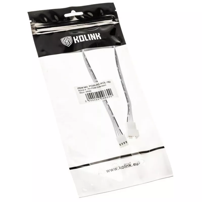 4-Pin-PWM-Verlängerungskabel Kolink PGW-AC-KOL-162 30 cm Weiß