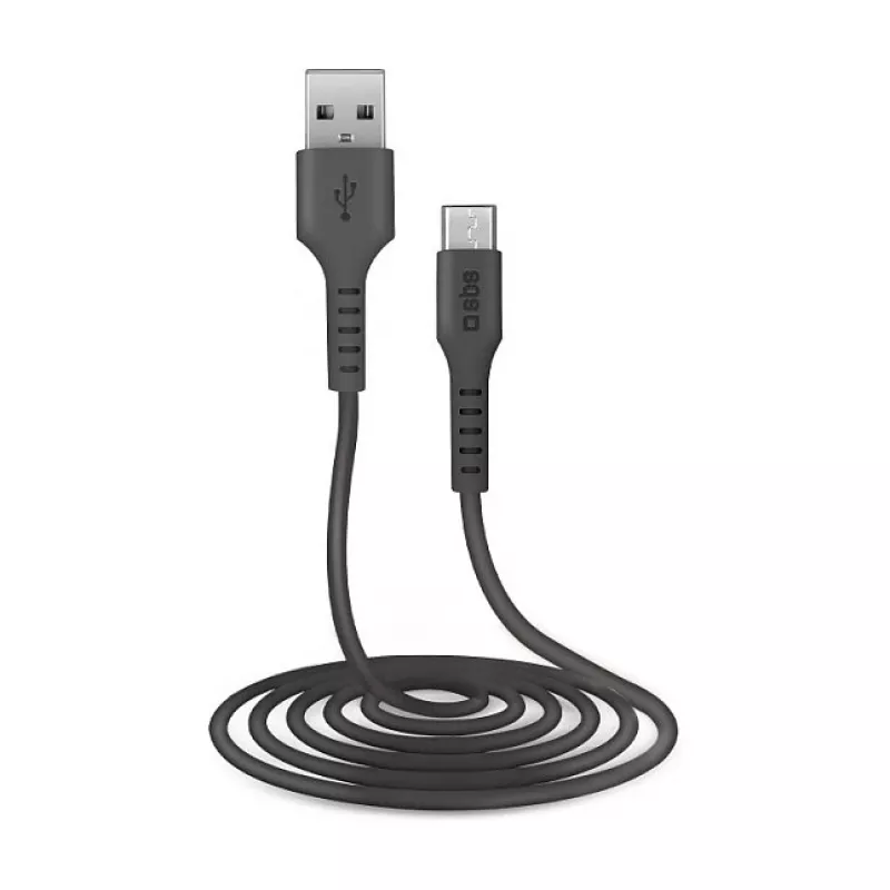 SBS TECABLEMICRO2K 2m USB A Micro-USB B Male Male Schwarz USB-Kabel (TEKabelMICRO2K)